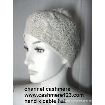 Gorro de cachemir tejido a mano Ty0916